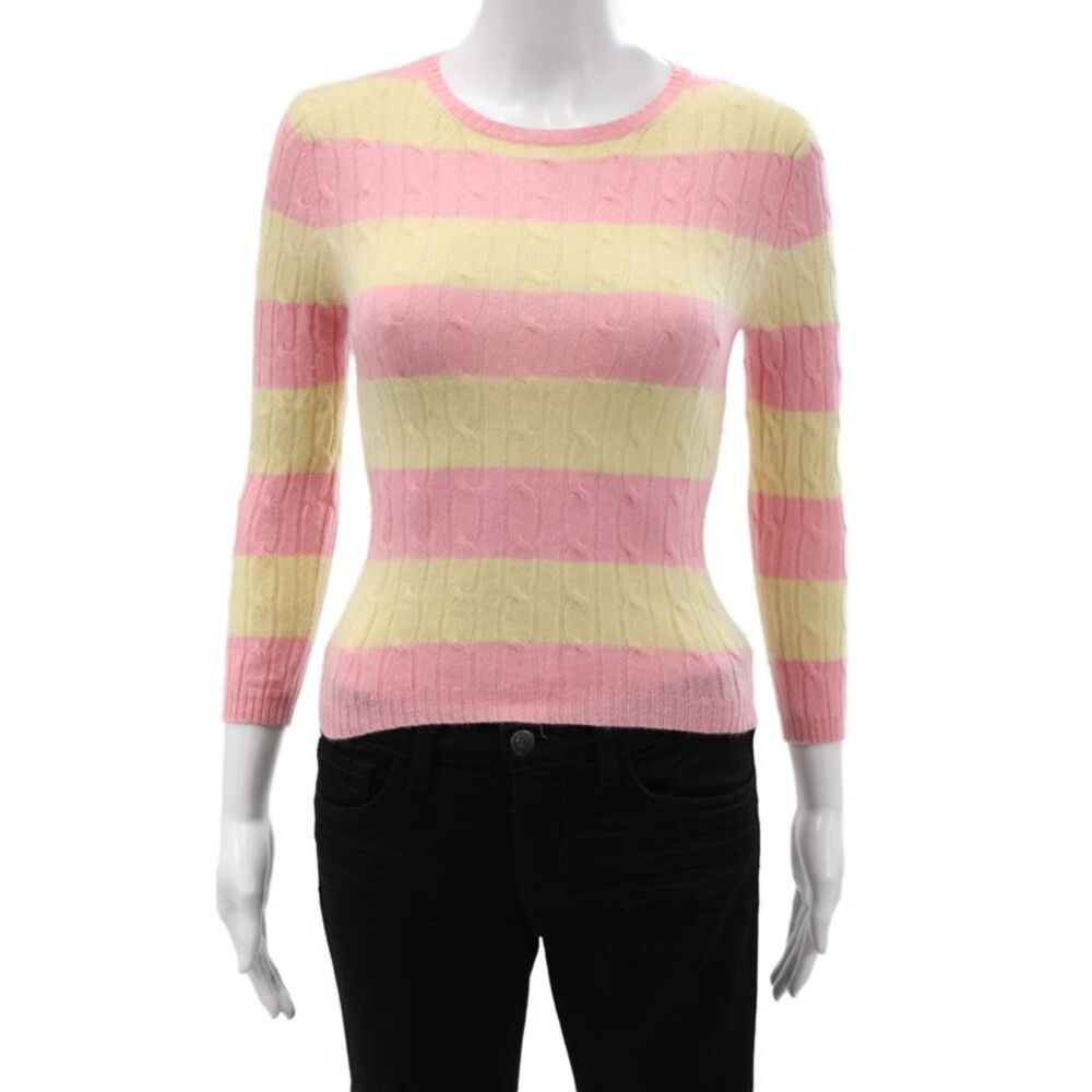 Autumn Cashmere Women Pink Wool Pullover Sweater Size S